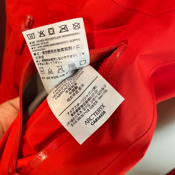 Arcteryx zeta SL gortex rain jacket orange red - Picture 4 of 4